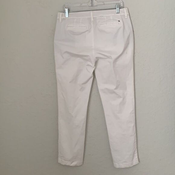 Tommy Hilfiger Stretch Slim Ankle White Pants Size 8 - Picture 2 of 12